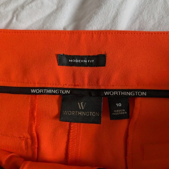 2/$15Worthington Orange Tailored Trousers with Straight Leg - Picture 9 of 9